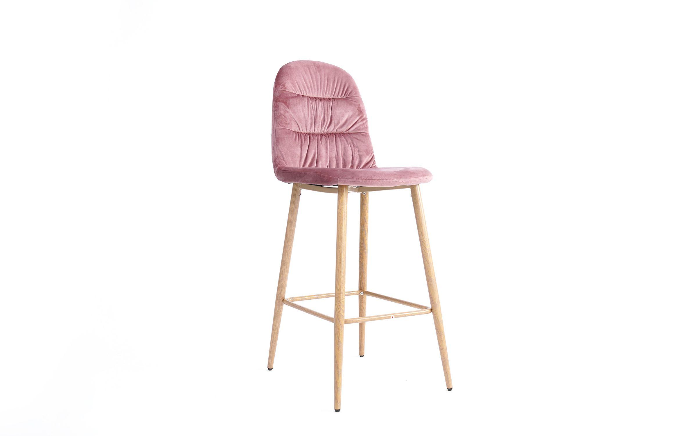 Καρέκλα μπαρ Divel, ροζ  2